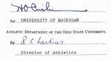 Fritz Crisler HOF Michigan Head Coach Signed/Auto Contract PSA BA199000