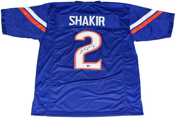 KHALIL SHAKIR AUTOGRAPHED BOISE STATE BRONCOS #2 BLUE JERSEY BECKETT