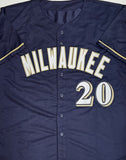 JONATHAN LUCROY Signed Custom Replica Navy Brewers Jersey AUTO - JSA