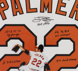 Jim Palmer Signed Baltimore Orioles Framed 18x18 White Print 22 Photo w/ 7 Insc.
