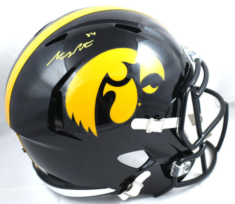 Sam LaPorta Autographed Iowa Hawkeyes F/S Speed Helmet- Beckett W Hologram
