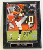 Derek Wolfe Autographed Denver Broncos 8x10 Photo w/ Plaque Beckett COA