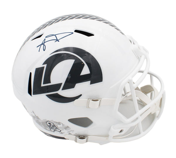 Aaron Donald Signed Los Angeles Rams Speed Full Size Salute To Service 3 Helmet