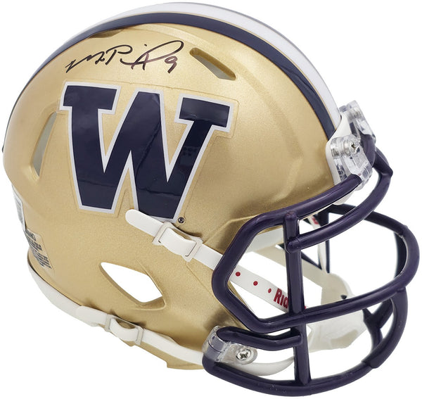 MICHAEL PENIX JR. AUTOGRAPHED WASHINGTON GOLD MINI HELMET BECKETT WITNESS 242577