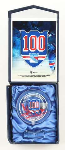 Henrik Lundqvist Signed New York Rangers 100th Anniversary Crystal Puck Fanatics