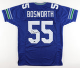 Brian Bosworth Signed Seattle Seahawk Jersey /Mill Creek Sports -Oklahoma Sooner