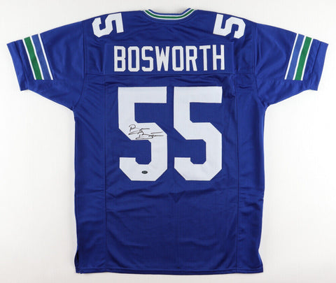 Brian Bosworth Signed Seattle Seahawk Jersey /Mill Creek Sports -Oklahoma Sooner
