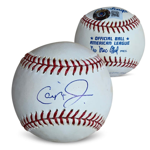 Cal Ripken Jr Autographed American League Signed Baseball Beckett COA + Case B