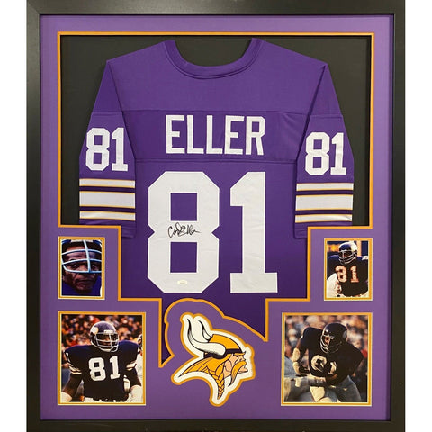 Carl Eller Autographed Signed Framed Minnesota Vikings Jersey JSA