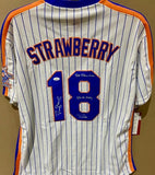 Darryl Strawberry Signed New York Mets Mitchell & Ness Jersey with 3 Inscription