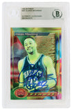 Alonzo Mourning Signed 1993-94 Topps Finest Card #201 (In Blue)(Beckett Slabbed)