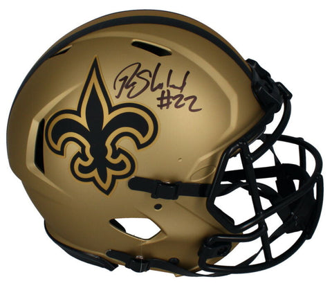 Rashid Shaheed Autographed Saints RAVE Authentic Speed Helmet Beckett