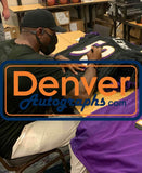 Ray Lewis Autographed/Signed Pro Style Black XL Jersey BAS 30400