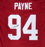 ALABAMA CRIMSON TIDE DARON PAYNE AUTOGRAPHED RED JERSEY BECKETT BAS 160987