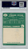 Frank Ryan Autographed/Signed 1960 Topps #62 Trading Card PSA Slab 43761