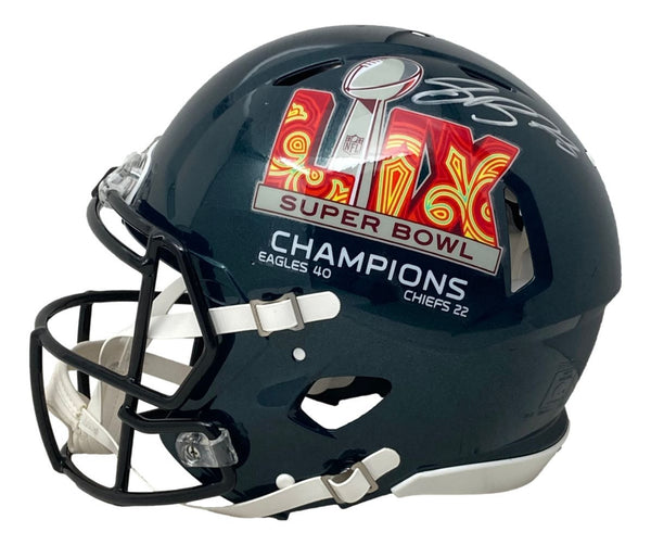 Saquon Barkley Signed Eagles Super Bowl 59 FS Authentic Speed Helmet PSA/DNA