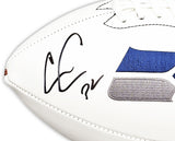 CHRIS CARSON AUTOGRAPHED SEAHAWKS WHITE LOGO FOOTBALL FANATICS HOLO 215882