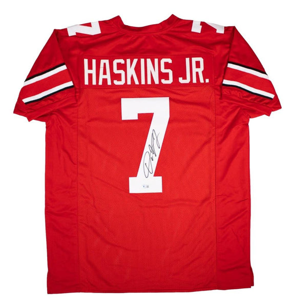 Dwayne Haskins Ohio State Signed Red Football Jersey BAS