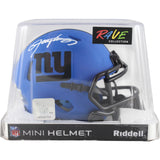 Lawrence Taylor Autographed New York Giants Rave Mini Helmet Beckett 49748
