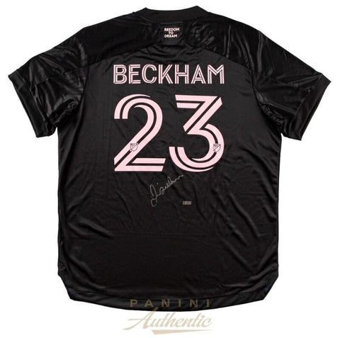 DAVID BECKHAM Autographed Inter Miami CF 2021 Authentic Black Jersey PANINI