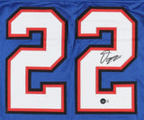 Damien Harris Signed Bills Jersey (Beckett) Buffalo's #1 Running Back 2023