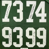 FRAMED Autographed/Signed NEW YORK SACK EXCHANGE 33x42 Green Jersey JSA COA Auto
