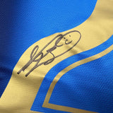 Framed Autographed/Signed Marco Materazzi 35x39 Italy Blue Jersey BAS COA
