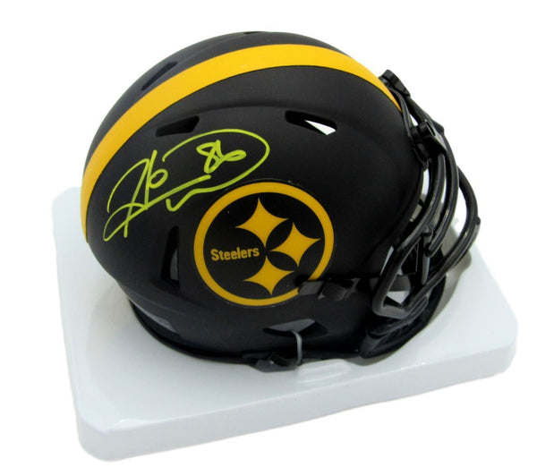 Hines Ward Signed Steelers Eclipse Black Mini Helmet Beckett 151601