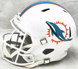 DE'VON ACHANE AUTOGRAPHED DOLPHINS WHITE FULL SIZE HELMET BECKETT WITNESS 221537