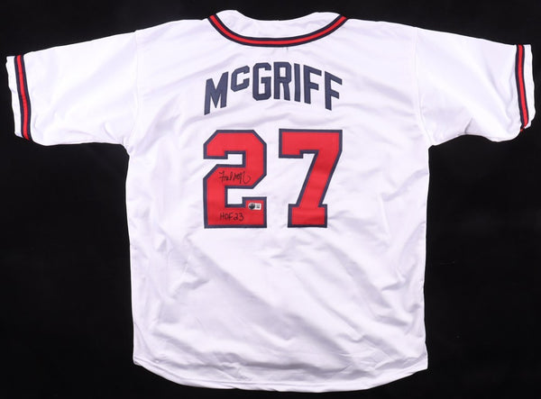 Fred McGriff Signed Atlanta Braves Jersey Inscribed "HOF 23"(Beckett) 493 Homers