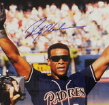Rickey Henderson Signed San Diego Padres Framed 16x20 Arms Raised MLB Photo