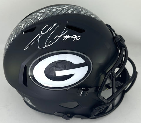 Packers LUKAS VAN NESS Signed Full Size '26 SALUTE Replica Speed Helmet AUTO JSA