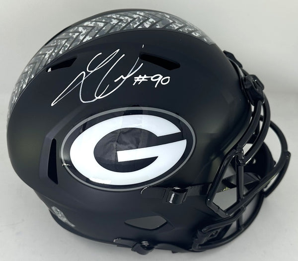 Packers LUKAS VAN NESS Signed Full Size '26 SALUTE Replica Speed Helmet AUTO JSA