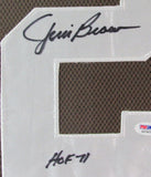 Jim Brown HOF Autographed/Inscr 16x20 Jersey Browns Framed PSA/DNA 183364