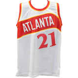 Dominique Wilkins Autographed Pro Style White XL Jersey Beckett Witness 49741