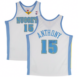 Carmelo Anthony Autographed Nuggets M&N White 2006-07 Swingman Jersey Fanatics