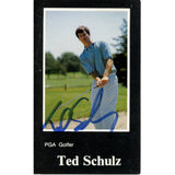 Ted Schulz Autographed/Signed PGA Card Booklet Beckett 59214