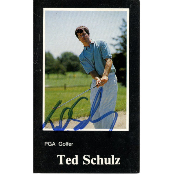 Ted Schulz Autographed/Signed PGA Card Booklet Beckett 59214
