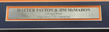 Walter Payton & McMahon Autographed Framed Jersey Sweetness 16,726 Beckett