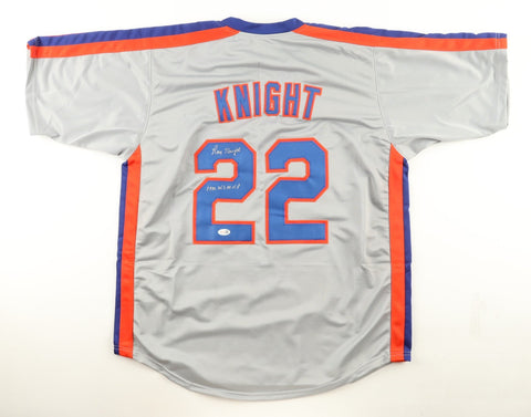 Ray Knight Signed 1986 New York Mets Jersey Inscribed "1986 W.S. M.V.P." / JSA