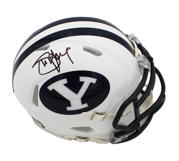 Steve Young Signed BYU Cougars Speed NCAA Mini Helmet