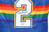 Alex English Autographed/Signed Pro Style Blue Jersey Beckett 40278