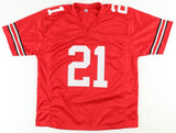 Evan Pryor Signed Ohio State Buckeyes Jersey (Playball Ink) 2023 Junior Receiver