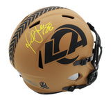 Marshall Faulk Signed Los Angeles Rams Speed Full Size Salute To Service2 Helmet