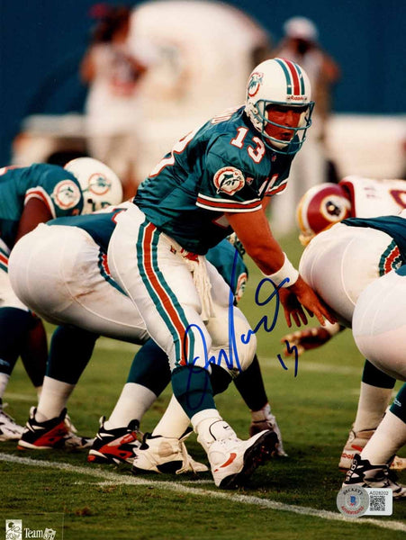 Dan Marino Autographed/Signed Miami Dolphins 8x10 Photo Beckett 50476