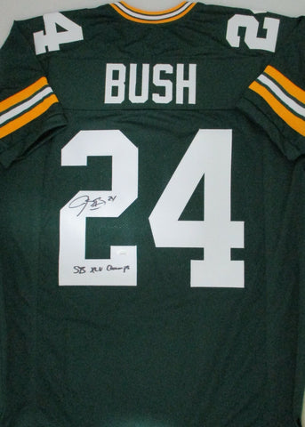 Packers JARRETT BUSH Signed Green Custom Replica Jersey W/ SB XLV Champ AUTO JSA