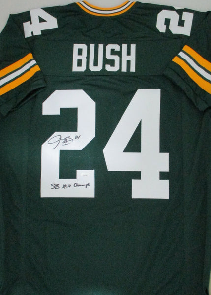 Packers JARRETT BUSH Signed Green Custom Replica Jersey W/ SB XLV Champ AUTO JSA