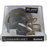 Dan Fouts Autographed San Diego Chargers Slate Mini Helmet Beckett Witness 49250