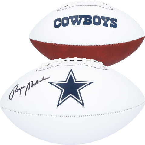 Roger Staubach Dallas Cowboys Autographed Jardin White Panel Football
