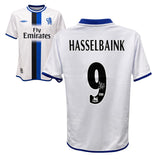 Jimmy Floyd Hasselbaink Signed Chelsea FC Away Soccer Jersey #9 with Beckett COA